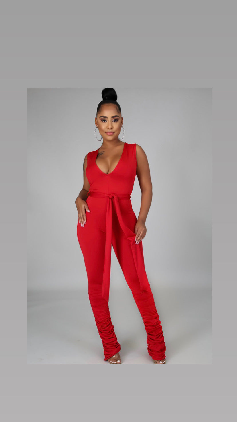 Ruching Things Out Jumpsuit